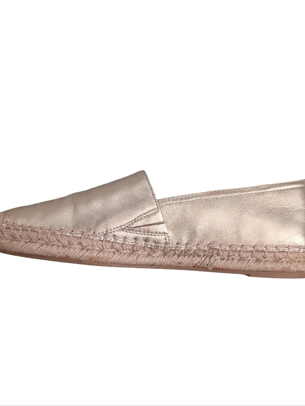 Sam Edelman Khloe espadrille flats in a gold metallic leather size 9